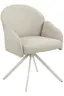 Armlehnstuhl Holly S - drehbar, Stoff, Beige-Creme
