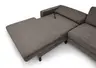 Ecksofa CALM MOVE 2.0 - Longchair links mit 2,5-Sitzer, Schlaffunktion, Feincord, Taupe