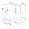 Schreibtisch - LB ca. 110x49 cm, Eiche Struktur Nachbildung