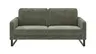 Sofa Enna - 3-Sitzer, Armlehne A, Stoff, Olivgrün, Kufe, Schwarz