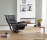 Fernsehsessel EM Halle - Relaxfunktion (1-motorisch), Leder, Kohle
