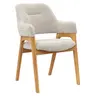 Armlehnstuhl Flore 1 - Stoff, Creme