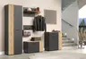 Garderobenschrank - B ca. 60 cm, Anthrazit, Eiche Coast Evoke Nachbildung