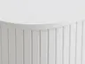Highboard - B ca. 100 cm, Eiche Furnier, Weiß