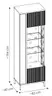Vitrine - B ca. 62 cm, Schwarz