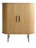 Highboard - B ca. 100 cm, Eiche Furnier, Natur