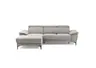 Ecksofa EZRA - Ecke links, 2-Sitzer inkl. Kopfteilverstellungen, Stoff, Taupe