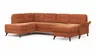 Wohnlandschaft Almyra - Ottomane links, 2,5-Sitzer, Longchair rechts, Stoff, Kupfer
