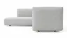 Ecksofa Motone - Ecke links mit 2,5-Sitzer, Stoff, Hellgrau