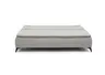 Sofa JANIN - 2-Sitzer, Schlaffunktion mit Bettkasten, Stoff, Grau