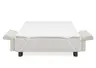  Faltsofa Easy - 2-Sitzer, ca. 140 cm inkl. Schlaffunktion/Topper/Armteil verstellbar, Stoff, Creme