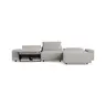 Ecksofa Serava - 2,5-Sitzer mit Longchair rechts, inkl. Relaxfunktion, Stoff, Grau