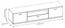 TV-Lowboard - B ca. 210 cm, Viking Eiche Nachbildung, Anthrazit