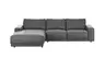 Ecksofa Balok - Longchair groß links mit 2,5-Sitzer, Stoff, Anthrazit