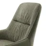 Armlehnstuhl Sagres - drehbar, Leder & Stoff, Olive