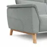Sofa Nevin - 3-Sitzer inkl. Kopfpolsterverstellung, Stoff, Silbergrau