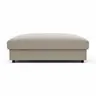 Hocker Stormy - LB ca. 110x110 cm, Stoff, Graubeige