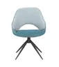 Stuhl MERIEM - drehbar, Stoff, Blau