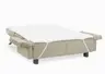 Faltsofa Easy - 2-Sitzer, ca. 140 cm inkl. Schlaffunktion/Topper/Armteil verstellbar, Stoff, Taupe