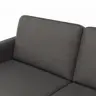 Sofa Enna - 3-Sitzer, Leder, Anthrazit