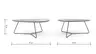 Couchtisch Fano - LBH ca. 87x78x33 cm, Eiche natur, Furnier