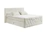 Boxspringbett- Liegefläche ca. 180x200 cm, Stoff, Creme