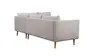 Ecksofa Mille - 2,5-Sitzer mit Ecke rechts, Stoff, Ecru