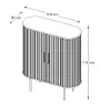 Highboard - B ca. 100 cm, Eiche Furnier, Schwarz