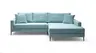 Ecksofa- 3-Sitzer, Ecke rechts, Stoff, Petrol