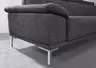 Ecksofa - 2-Sitzer mit Ecke rechts, Stoff, Anthrazit