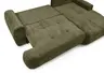 Ecksofa - 2-Sitzer mit Longchair rechts, Stoff, Olivegrün