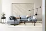 Ecksofa Cuneo - Ecke links mit 2,5-Sitzer, Stoff, Hellblau