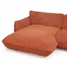Ecksofa Fluffy - 2,5-Sitzer mit Longchair rechts inkl. Rückenlehne verstellbar, Stoff, Kupfer