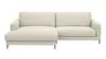 Ecksofa Janne - Longchair links, 1,5-Sitzer, Cord, Offwhite