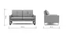 Sofa Tenero - 2-Sitzer, Stoff, Grau