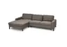 Ecksofa CALM MOVE 2.0 - Longchair links mit 2,5-Sitzer, Schlaffunktion, Feincord, Taupe