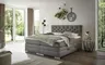 Boxspringbett SANDRIN E- Liegefläche ca. 180x200 cm, Stoff, Dunkelgrau, inkl. Stauraum