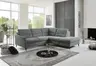 Ecksofa - 2,5-Sitzer mit Ecke rechts, Chenilleflachgewebe, Eisengrau