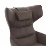 Drehsessel Houston Relax - Größe M, inkl. Relaxfunktion (motorisch), Aufstehhilfe und Kopfstütze, Leder, Dunkelbraun