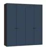 Drehtürenschrank JOIN IT- B ca. 202 cm,  Schwarz, Glas, Blaugrau, Matt