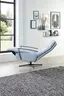 TV-Sessel Lima - Größe M, Relaxfunktion motorisch, Leder, Eisblau