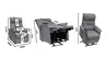 TV-Sessel MARCIO - Aufstehhilfe, Relaxfunktion, Stoff, Hellgrau