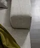 Ecksofa Caruso - 3-Sitzer, Longchair rechts, Stoff, Graubeige