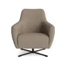 Sessel Noreli - drehbar, Stoff, Tabakbraun