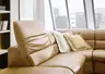 Ecksofa - Ecke links mit 2,5-Sitzer, Kopfteil verstellbar, Leder, Hellbraun