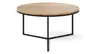 Couchtisch Joan 1 -  LBH ca. 80x80x41,5 cm, Asteiche massiv, Gestell schwarz