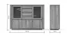 Highboard Bakersfield - sichtbare Rückwand geschroppt, Asteiche massiv, geölt