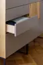 Highboard Mileto - BHT ca. 136x118x35 cm, MDF Steingrau, Naturdesign