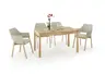 Esstisch- LB ca. 140-180x80 cm, Ausziehbar, Eiche, Massiv, Geölt