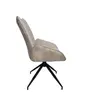 Stuhl MAUREEN - drehbar, Stoff, Creme